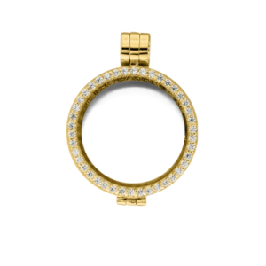 Medaillon gold-plated zirkonia