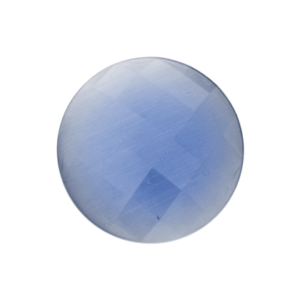 Faceted cat's eye periwinkle blue