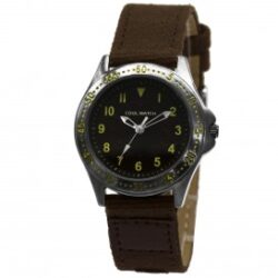 Cool Watch Staal-canvas bruin