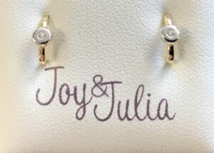 Bicolor gouden, wit zirkonia Joy & Julia