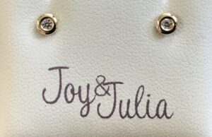 Gouden, wit zirkonia Joy & Julia