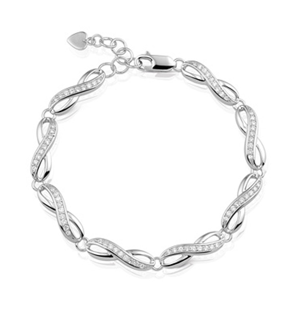erectie Gecomprimeerd Wreedheid Rosa di Luca zilveren armband zirkonia - Juwelier Sjaak knijn