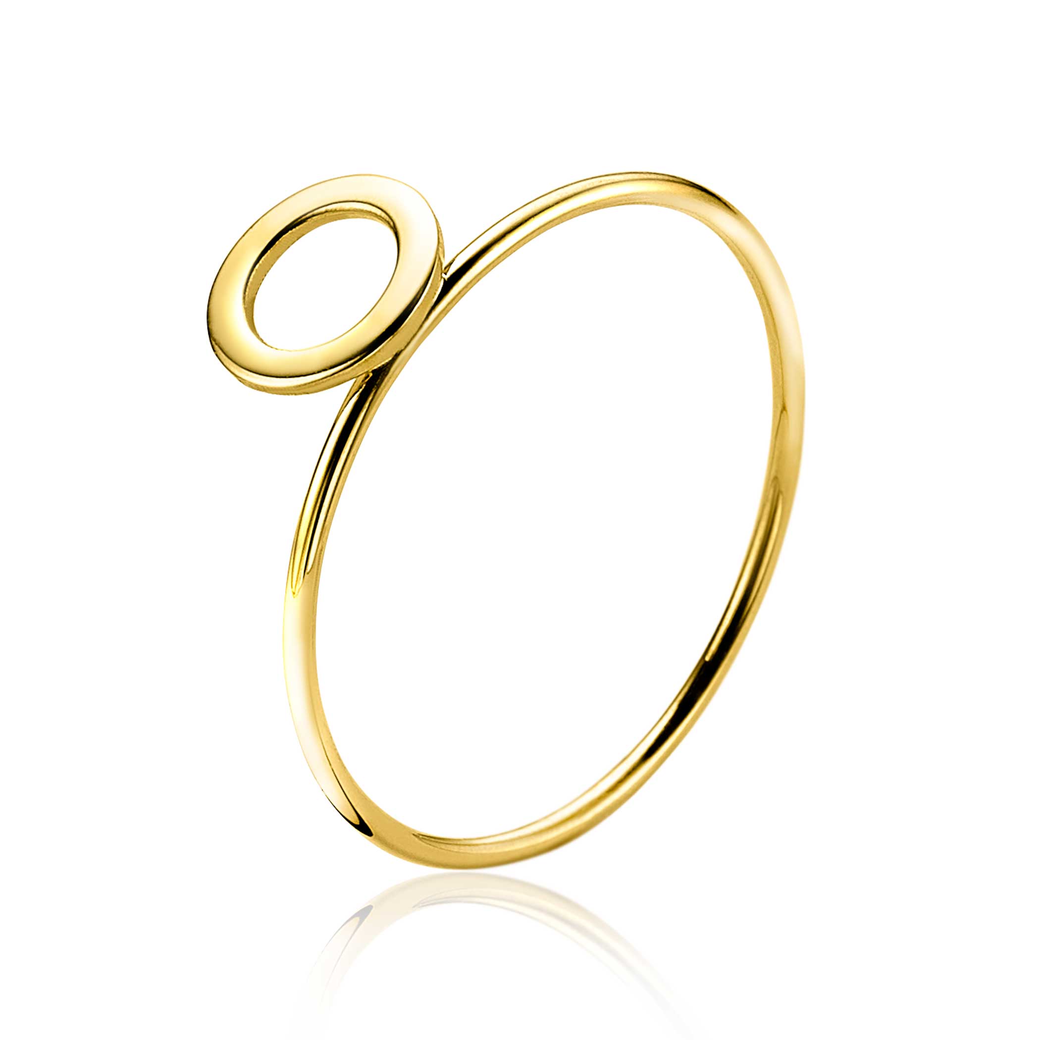 Gevoel Pelmel Minister ZINZI Gold 14 karaat gouden ring open rond - Juwelier Sjaak knijn