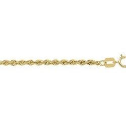 Gouden dames armband 2 mm breed koord schakel